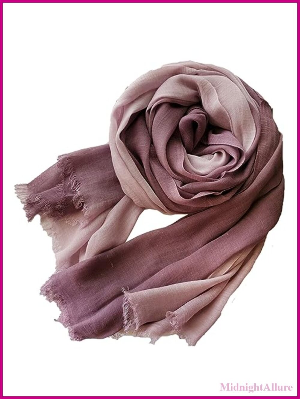 Cotton Linen Slub Yarn Gradient Two-tone Scarf Shawl Beach Gauze